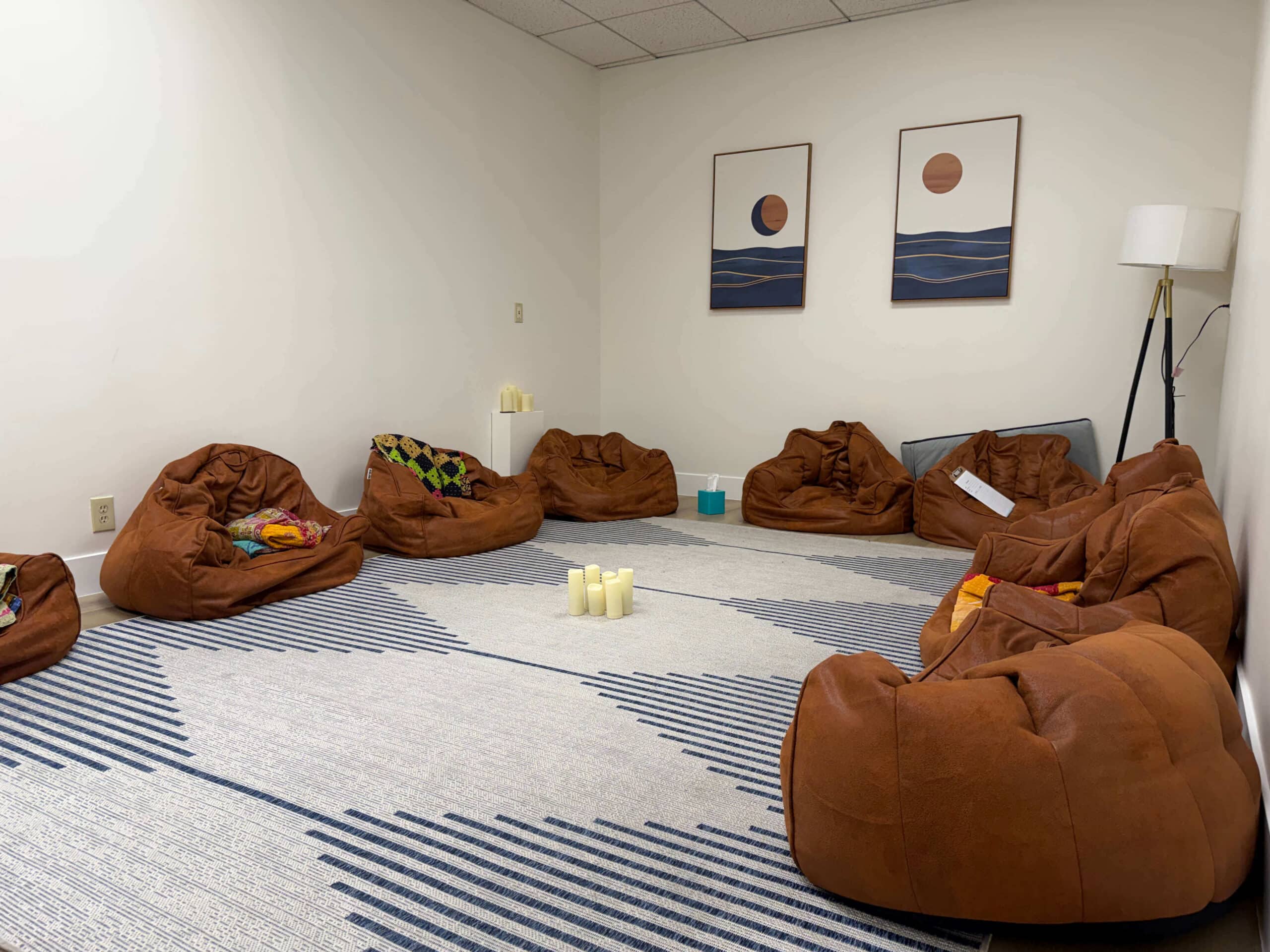 Group therapy space at Launch To Wellness