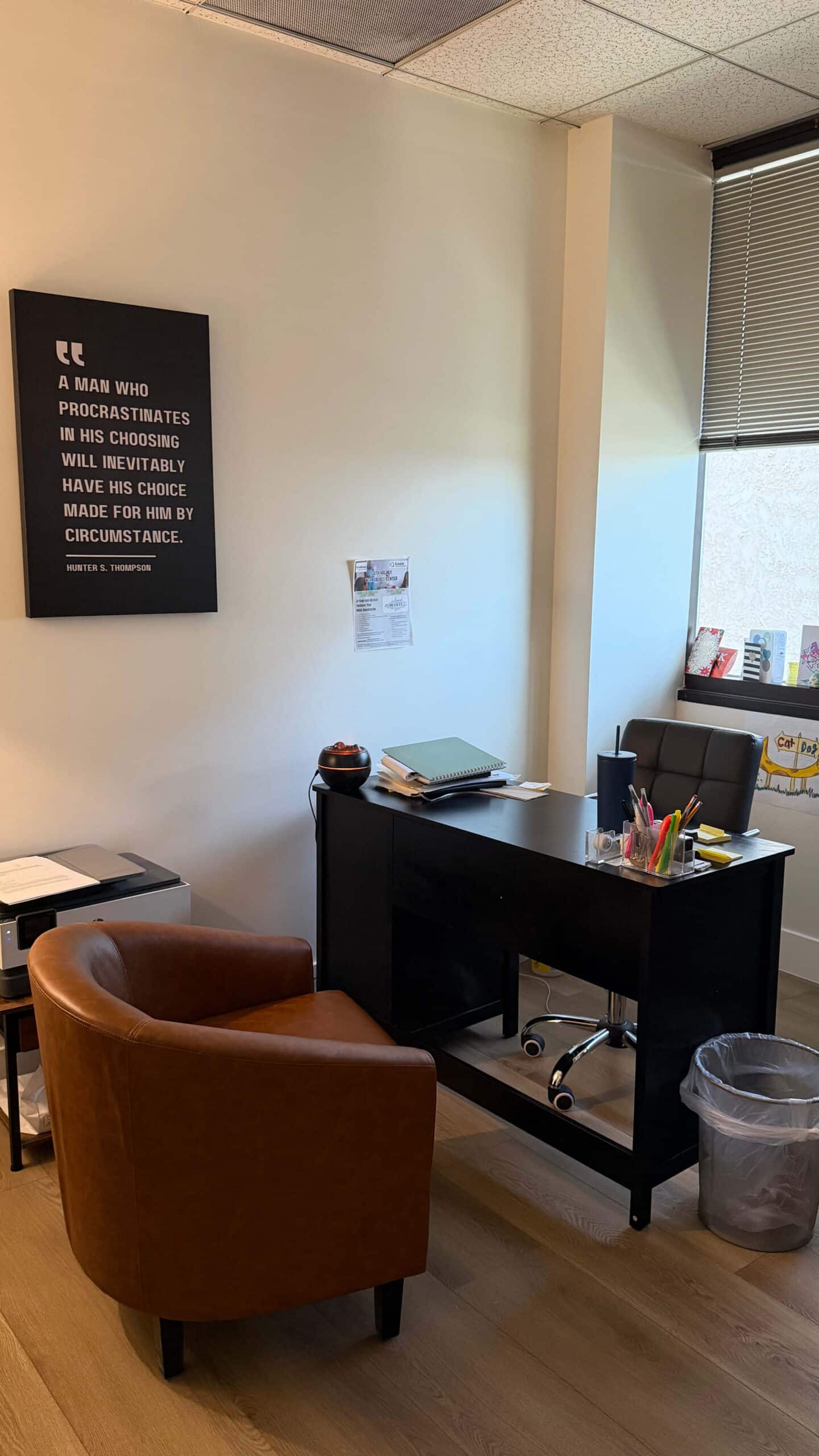 Quiet treatment space supporting Virtual Intensive Outpatient Program care