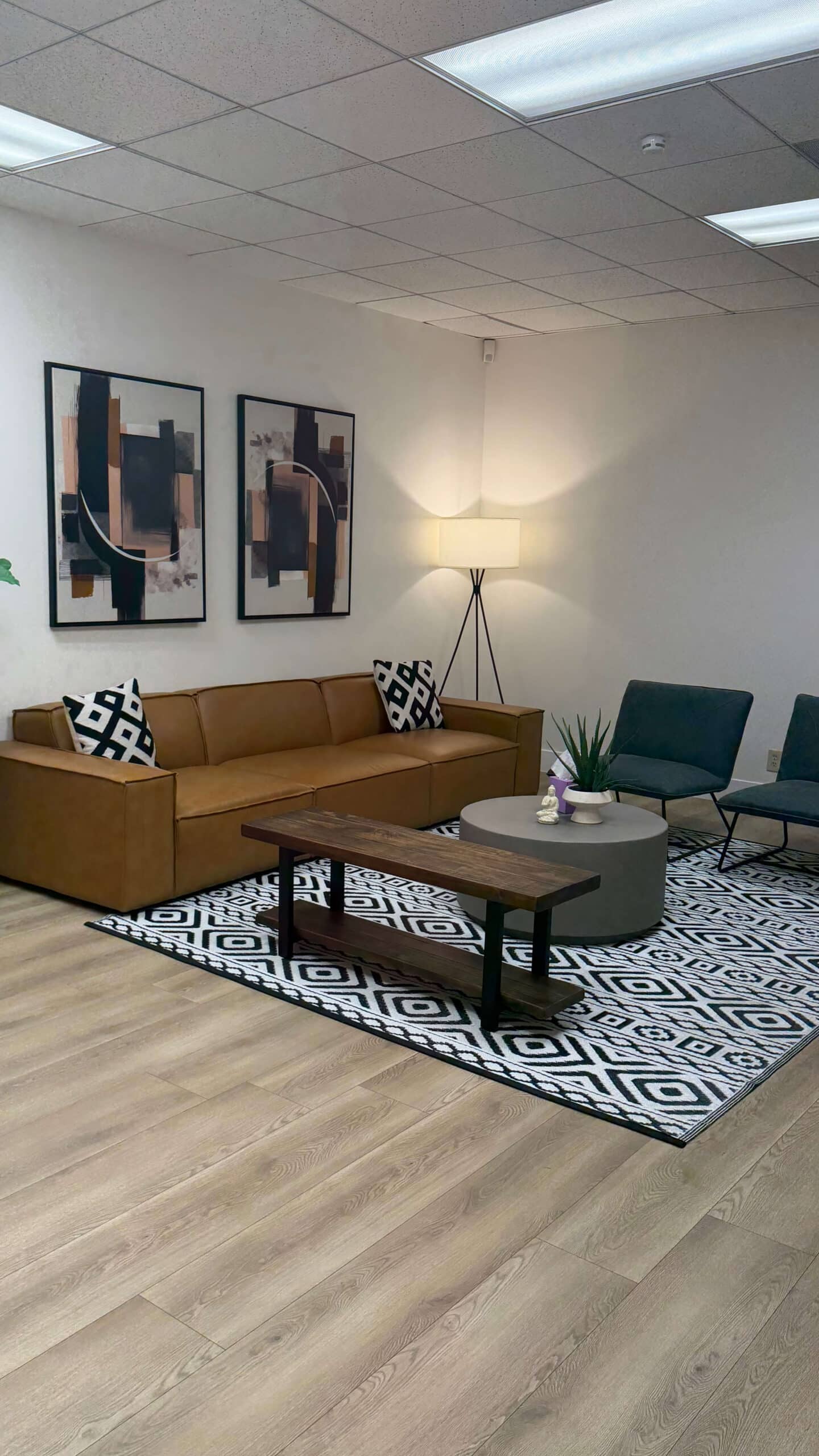 Launch To Wellness clinical lounge used during Partial Hospitalization Program care
